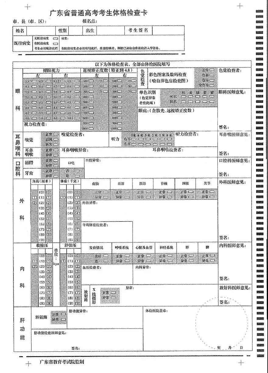 廣東3+證書高考體檢項(xiàng)目，體檢前注意事項(xiàng)(圖4)